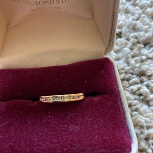 14k gold and natural diamond band